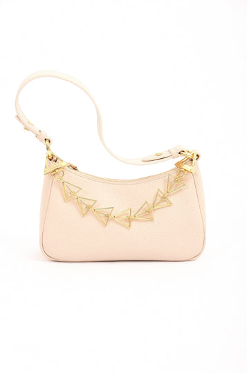 ARAS IDAAS, Delta Infini handbag in Beige Sand, premium Italian vegetable-tanned leather.